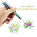 Multicolor Pen - 30 Pack 0.5Mm 6-In-1 Retractable Ballpoint Pens for Office