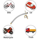 2pcs Stainless Steel Universal Extension Adaptors Sealed Tyre  Stem Braided