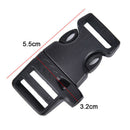 5pcs Survival Whistle Buckle Plastic Curved Side Release Buckles For Paracord FT