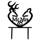Creative Mr and Mrs Personalized Wedding Cake Toppers Deer Cake Topper for  R5V2
