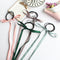 2Pcs Women Girls Hair Bow Silk ribbon Long streamers hair Rope Beach hair rin Gw