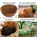 12" 30cm Hanging Basket Liners Basket Plant Fiber Liners For Flower Pots US Ew