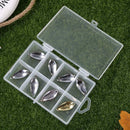 8pcs/set Carbon Steel Horse Mouth Sequin Hard Baits Single Hook 79g Tackles