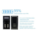 Dual Solts Smart Lcd Battery Charger Short Circuit Protection for 26650 186 C7F5