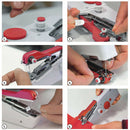 Portable Mini Electric Sewing Machine Quick Stitch Needlework Tools (Red) A