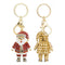 Christmas Rhinestone Santa Claus Bag Pendant Keychain Car Key Ring Jewelry