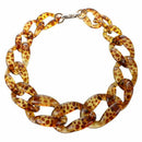 big plastic Chain Necklace Fashion jewelry Leopard Print