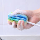 Flexible Cup Brush Replacement Head Long Handle Sponge Cleaner Bottle Scrubber