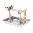 Parrot Playstand Bird Stand Gym with Feeder Cups For Small to Large Birds