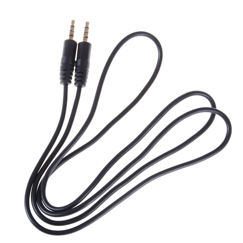 3.5mm 1M 4 Pole Jack Male To Male Earphone Headphone Audio Extension Cabl JR