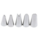 5 Pcs Set Leaves Nozzles Stainless Icing Piping  Pastry Tips For Cake DecoraA3C
