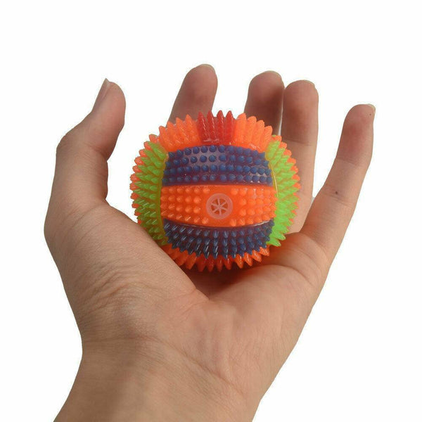 LED Volleyball Flashing Light Up Color Changing Bouncing Hedgehog Ball Dog Toys