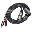 1.5M Dual Rca Male To Xlr Male Cable 2 Xlr To 2 Rca Plug Adapter Hifi Stere