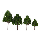 Mini Grass Mat Lawn+Cypress Tree Models 7-11cm HO OO N for RR Scenery Build