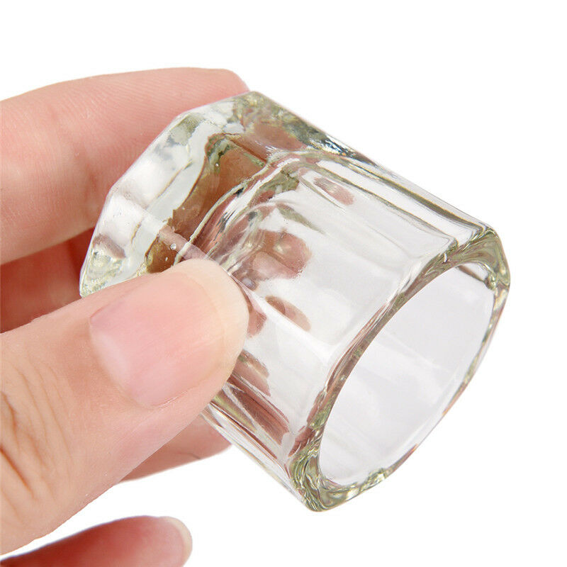 1pc Crystal Glass Dappen Dish Cup Nail Art Tool Glass Dappen Dish TranspareU Hn