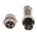 GX16 4 Pins Metal Waterproof Aviation Connector Plug & Socket