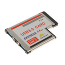 54mm Express Card ExpressCard to 2 Port USB 3.0 HUB Internal Adapter for Laptop