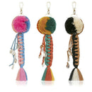 Bohemian Jewelry Shell Hair Ball Keychain With Tassel Bag Accessories Bag H J1Z3