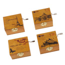1pack Wood Hand-cranked Music Box Melody Box Plays Castle in the Sky Tune