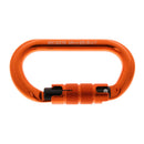 2 Pcs 25KN Screw Lock Carabiners Rock Tree Climbing Hammock Hooking, Orange Blue