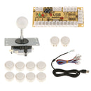 Arcade DIY Kits USB Encoder with PC Joystick 5 Pin + 10 Push Buttons White