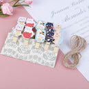 10pc/lot lucky cat wooden clip with fine twine mini clip, craft decorative cl_