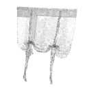 Jacquard Floral Design Tie Up Curtain Shade Roman Sheer Balloon Curtain