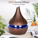 300ml USB Electric Aroma Air Diffuser Wood Ultrasonic Air Humidifier Essent
