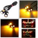 2x Amber Light Motor Screw LED Bolt Lamp Car License Plate LAMP