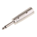 Male XLR to Male 1/4" (6.35mm) TRS Mono Plug Audio Adapters