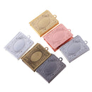 6 pcs charm pendants photo locket to open photo picture amulet - colorful