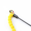 Cat Teasing Stick Colorful Pompom Feather Wand Fun Pet Teaser Rod Toys (02)
