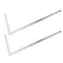 2pcs Square Stainless Steel Measuring Ruler Precision  Carpenter Tool