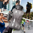1.5L Large Capacity Sports Water Bottle w/ Straw For Outdoor Cycling Gym Drink