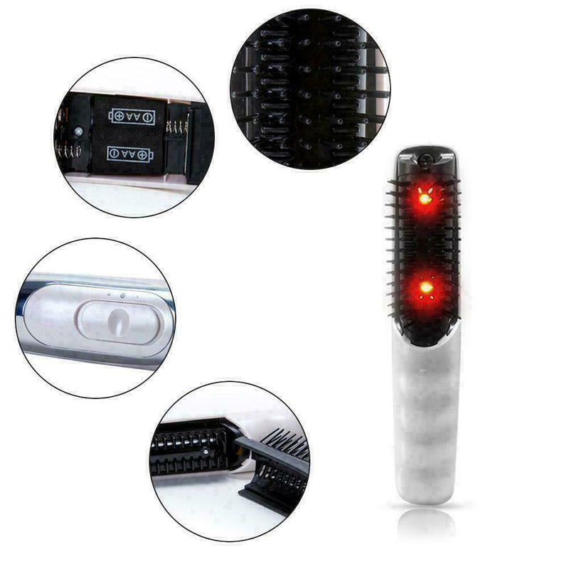 Electric Infrared Hair Growth Brush Comb Head Scalp M6M Massager Vibrating F8B6