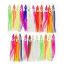 50PCS Squid Skirt Lures Bait Hoochies Saltwater Soft Fishing Lures DPL