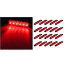 20Pcs Amber 6-LED Side Marker Indicator Lights Trailer Vehicles 12V Red