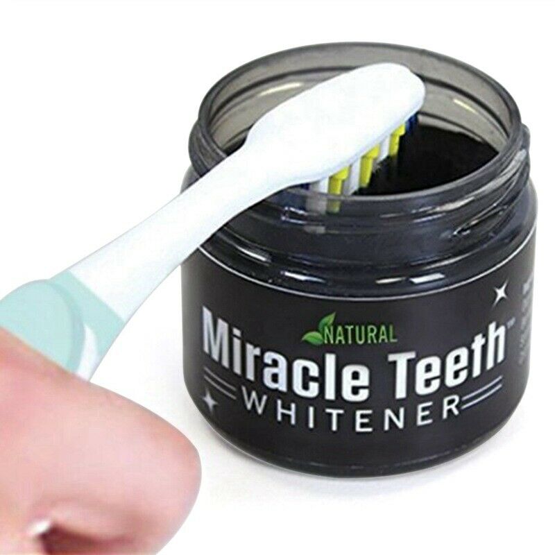 Black activated carbon teeth cleaning powder Miracle teeth Natural activity T6W7