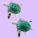 Men CuffLink Creative Green Turtle Modelling Men Elegant Wedding CuffLinks  D2Q6