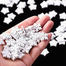 50 pcs Christmas Wooden Snowflakes Buttons for Scrapbooking Craft N3W5