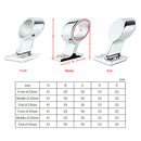 2xMirror Polished Stainless Steel Marine Railing Handrail Pipe Tube Base Fitting