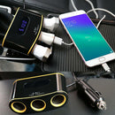 120W Dual USB Smart LED Display Quick Charge Car Charger Cigarette Lighter Kit