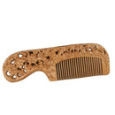 Handmade Comb Plum Blossoms Orchid Bamboo Chrysanthemum Carving Natural Pea U6Q7