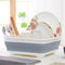 Foldable Dish Rack Plates Drying Rack Kitchen Storage Bowl Holder Draine TEUS