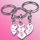 3pcs Heart Shaped Home Magnet Keychain Split Ring Pocket Keyring Holder New JUE