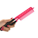 Folding V Comb Hair Straightener Hairdressing Salon Straightening Brush Usefu Gw