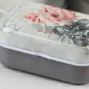 Mini Flower Tin Trinket Jewelry Coin Box Tinplate Storage Case SmallRectangul FU
