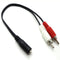 3.5mm Mini STEREO JACK to 2x RCA Male & Female STACKABLE PHONO Audio CABLE 32cm