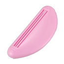 2 Pcs Blue Pink Plastic Toothpaste Creams Cosmetics Gels Squeezer Tool R5J4