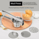 Potato Ricer and Masher, Stainless Steel Manual Fruits and Vegetables Masher,